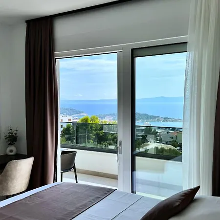 וילה Modern Ina With Heated Pool & Sea View In מאקרסקה