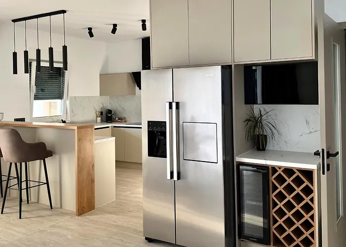 וילה Modern Ina With Heated Pool & Sea View In *