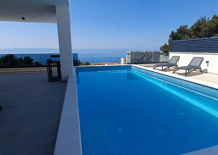 Modern Ina With Heated Pool & Sea View In וילה *